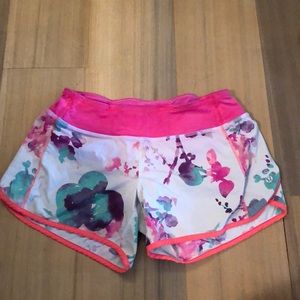 Lululemon Floral running shorts